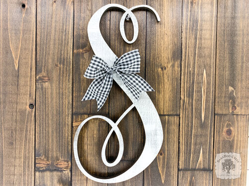 Small Fancy Single Letter Initial: Choose 6"-12"