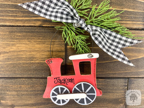 Train Ornament - Cute Vintage Train Personalized Christmas Ornament