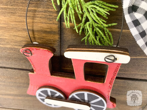 Train Ornament - Cute Vintage Train Personalized Christmas Ornament