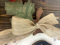 White Fall Pumpkin Customized with Initial - Simply Classic Autumn Decoration