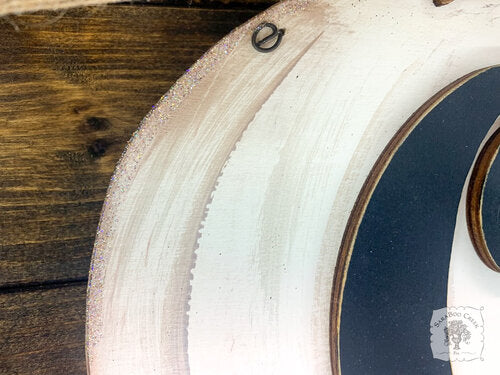 White Fall Pumpkin Customized with Initial - Simply Classic Autumn Decoration