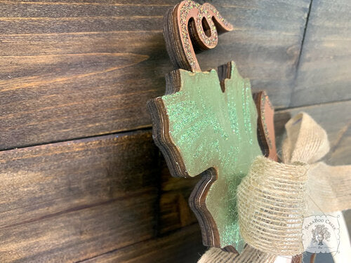 White Fall Pumpkin Customized with Initial - Simply Classic Autumn Decoration