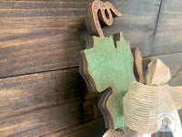 White Fall Pumpkin Customized with Initial - Simply Classic Autumn Decoration