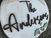 Custom White Pumpkin With Last Name