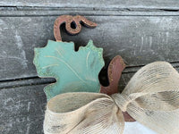 Custom White Pumpkin With Last Name