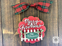 Merry Christmas Ornament w/ Fence