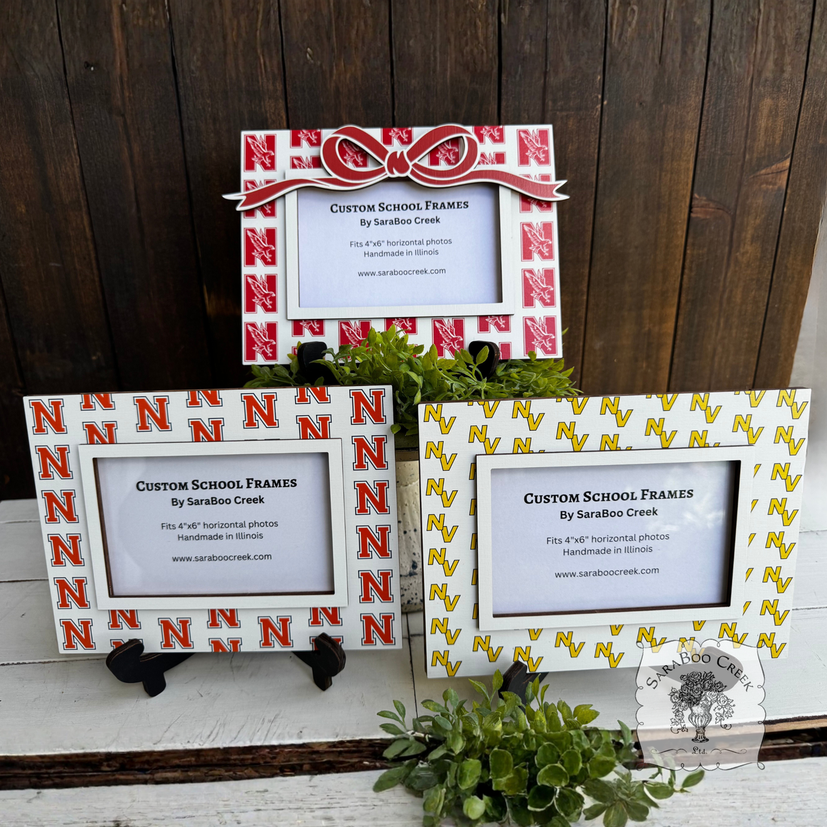 Custom School Logo Picture Frame w/ Easel