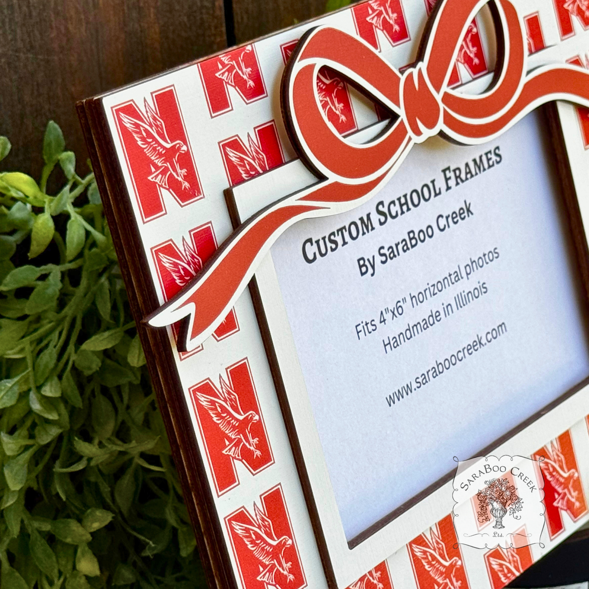 Custom School Logo Picture Frame w/ Easel