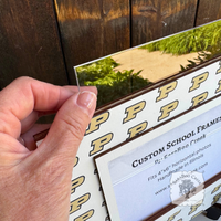 Custom School Logo Picture Frame w/ Easel