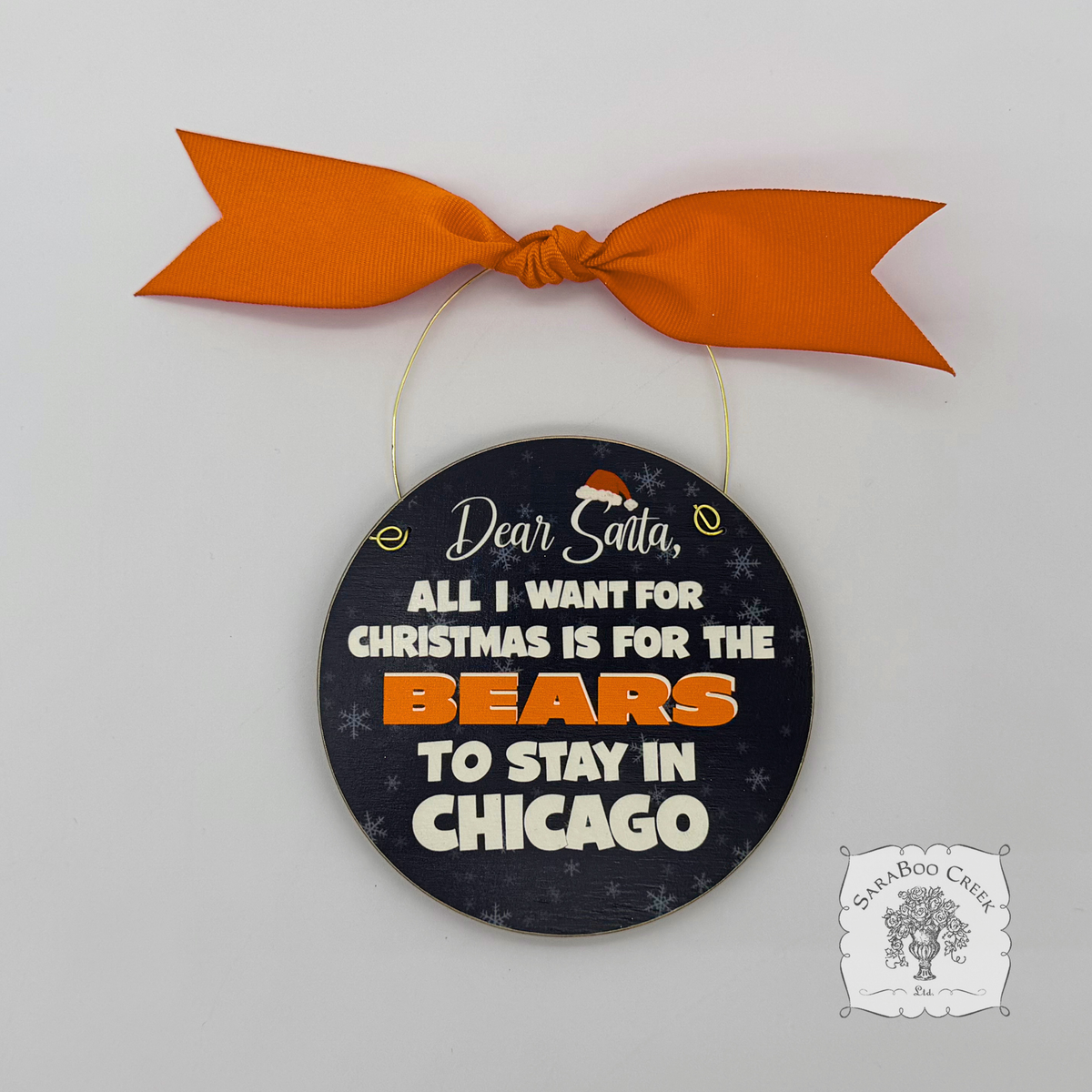Chicago Bears Stay in Chicago Ornament