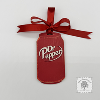 Dr. Pepper Ornament, Handmade Wood Soda Pop Can Christmas Ornament
