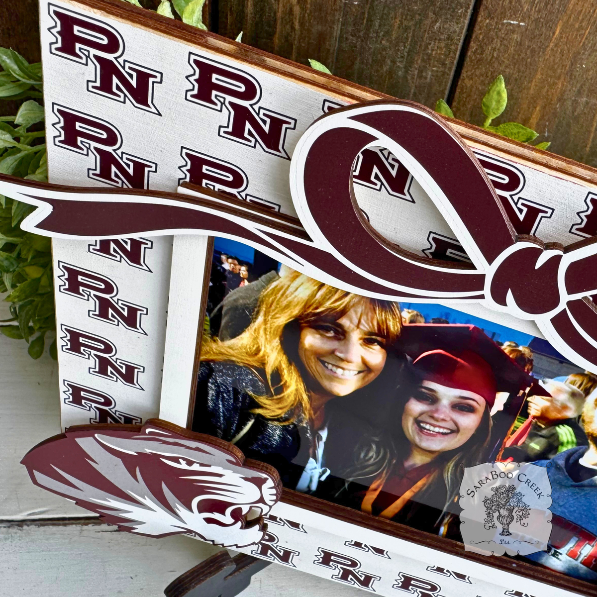 Custom School Logo Picture Frame w/ Easel