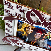 Custom School Logo Picture Frame w/ Easel