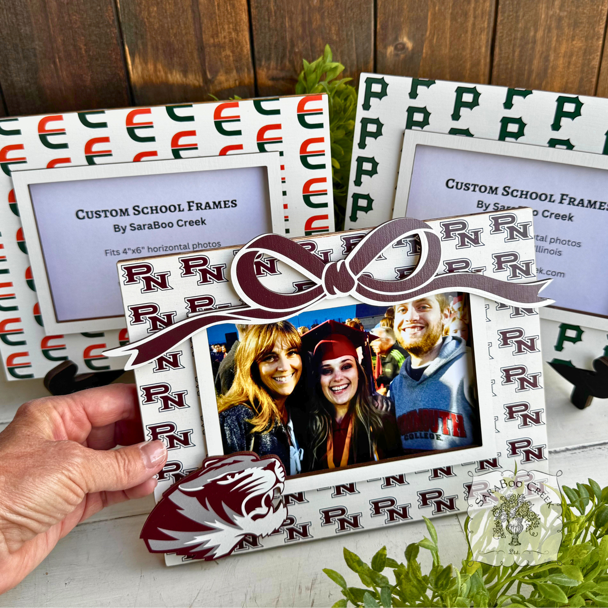 Custom School Logo Picture Frame w/ Easel