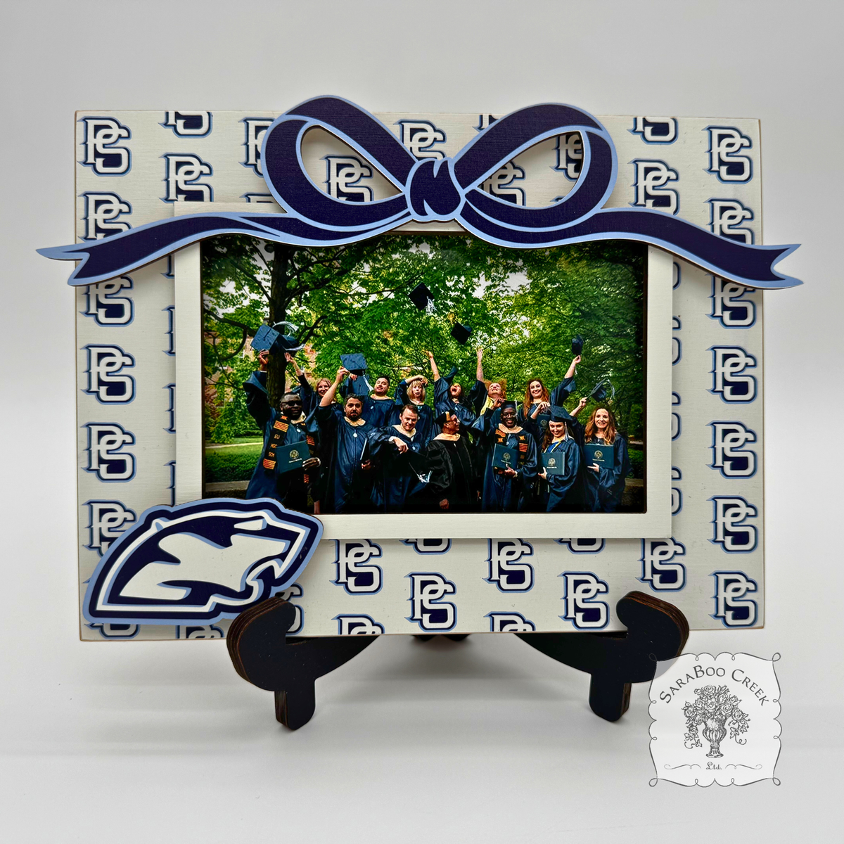 Custom School Logo Picture Frame w/ Easel