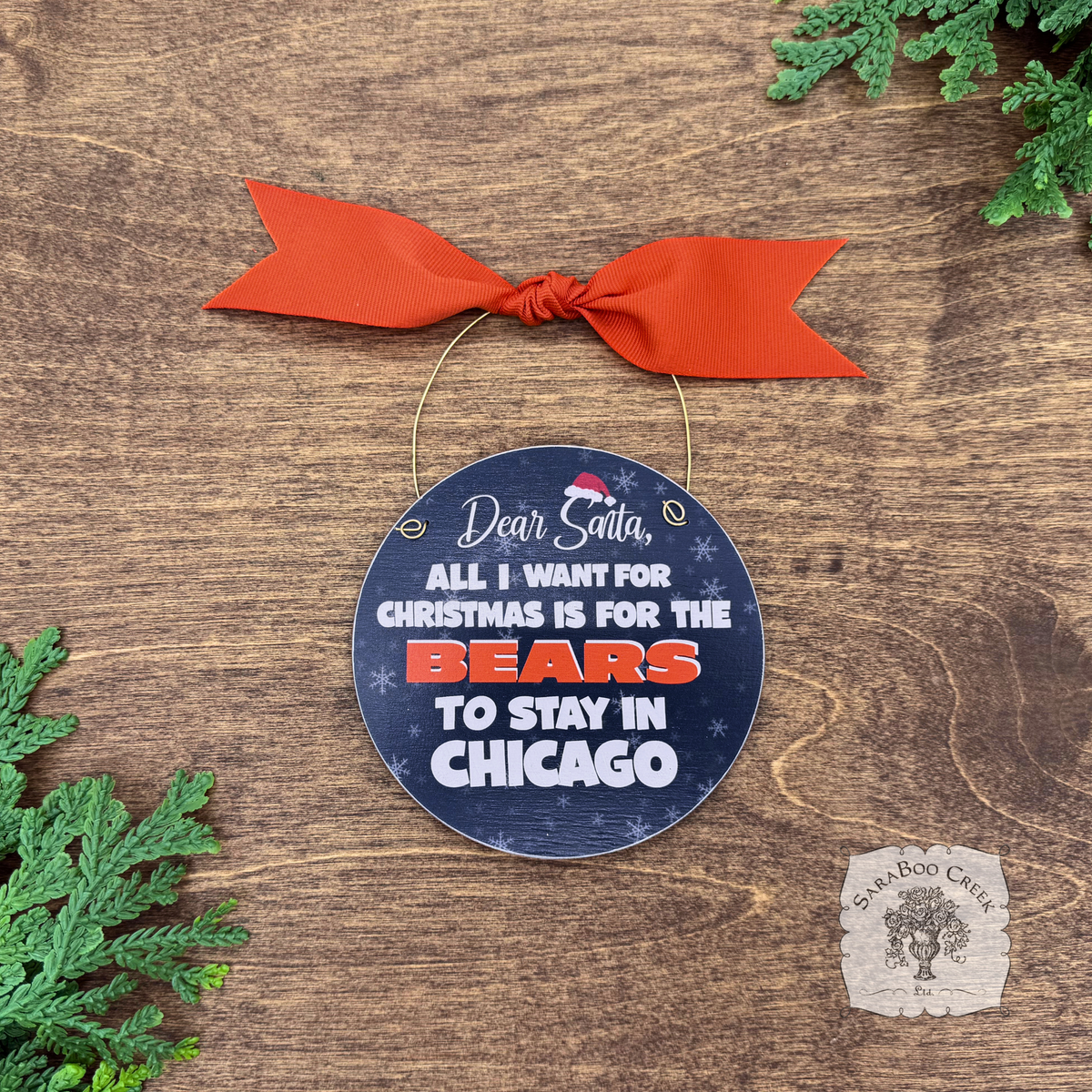 Chicago Bears Stay in Chicago Ornament