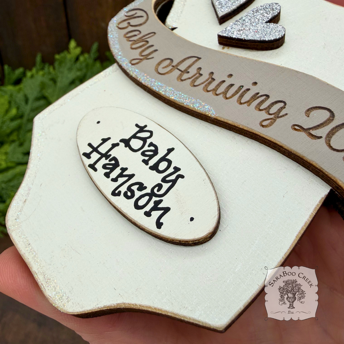 Baby Arriving Due 2026 or 2027 Ornament - Personalized Expecting Baby Ornament, Baby Announcement or Baby On The Way Gift