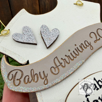 Baby Arriving Due 2026 or 2027 Ornament - Personalized Expecting Baby Ornament, Baby Announcement or Baby On The Way Gift