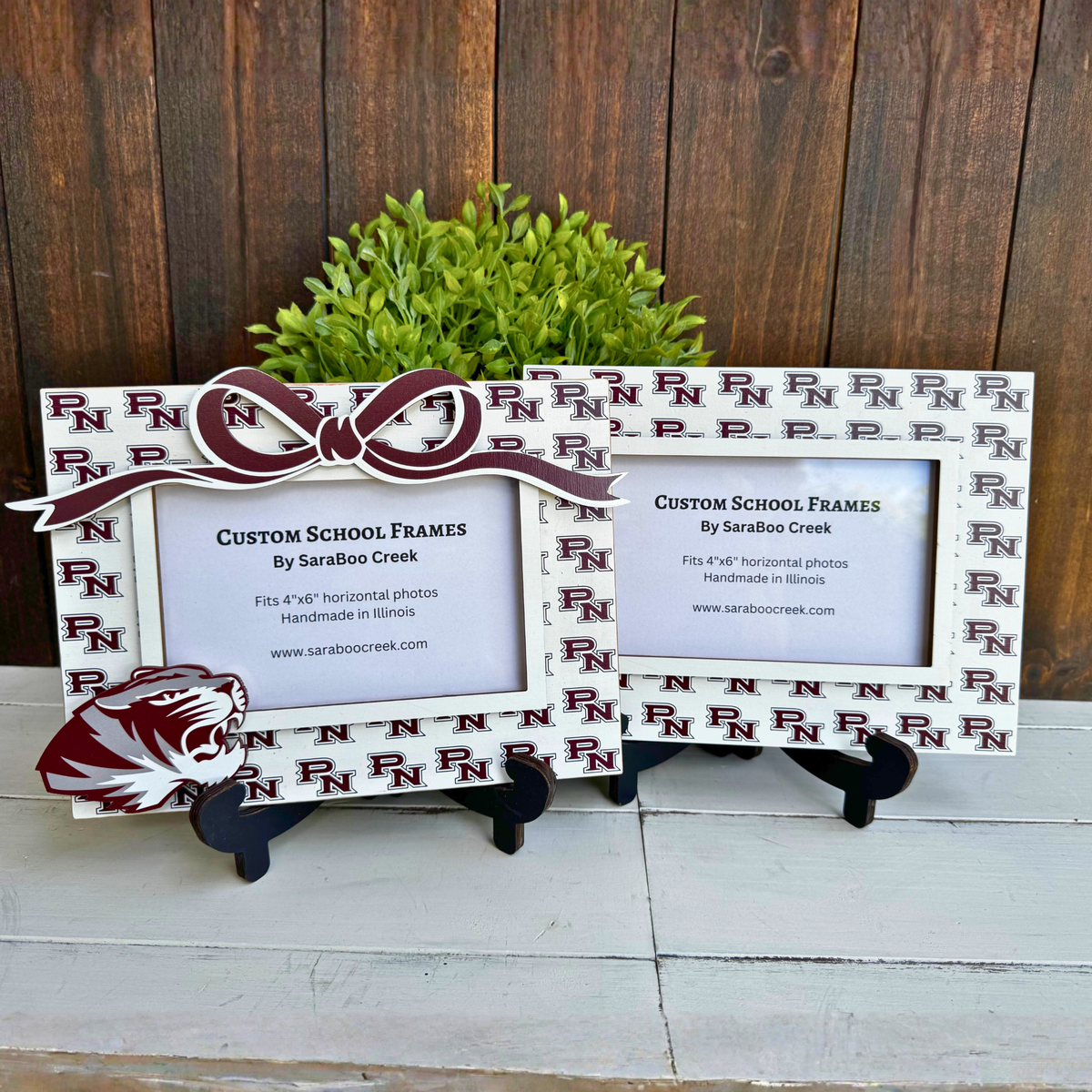 Custom School Logo Picture Frame w/ Easel