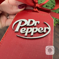Dr. Pepper Ornament, Handmade Wood Soda Pop Can Christmas Ornament