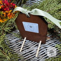 Hello Fall Standing Wood Shipping Tag
