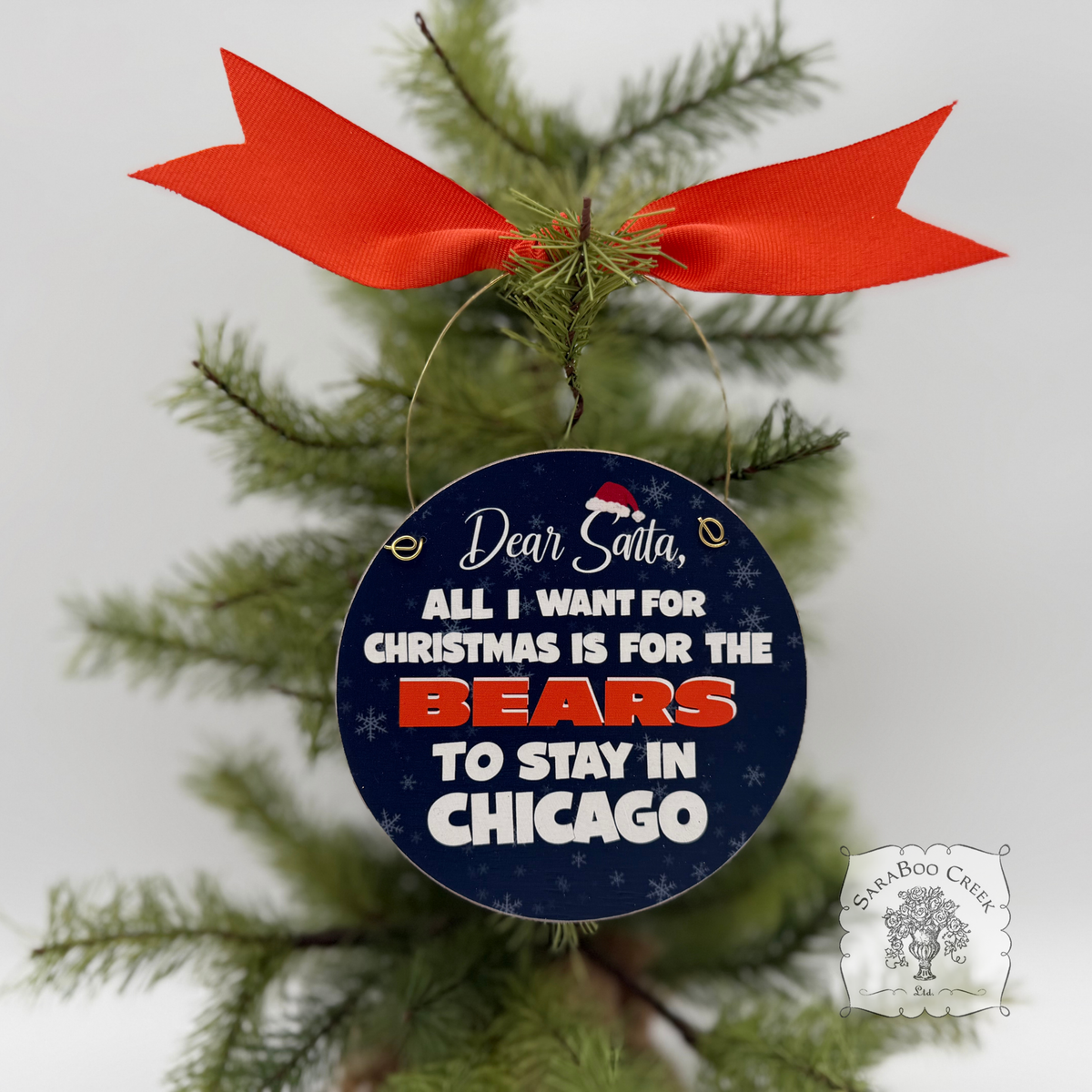 Chicago Bears Stay in Chicago Ornament