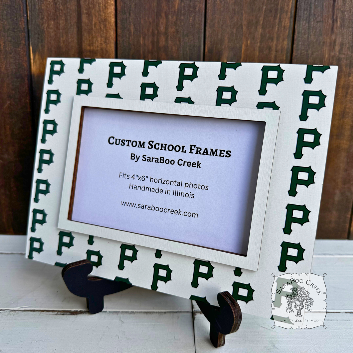 Custom School Logo Picture Frame w/ Easel