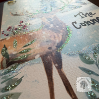 Deer Woodland Winter Scene- Holiday Watercolor Wood Ornament