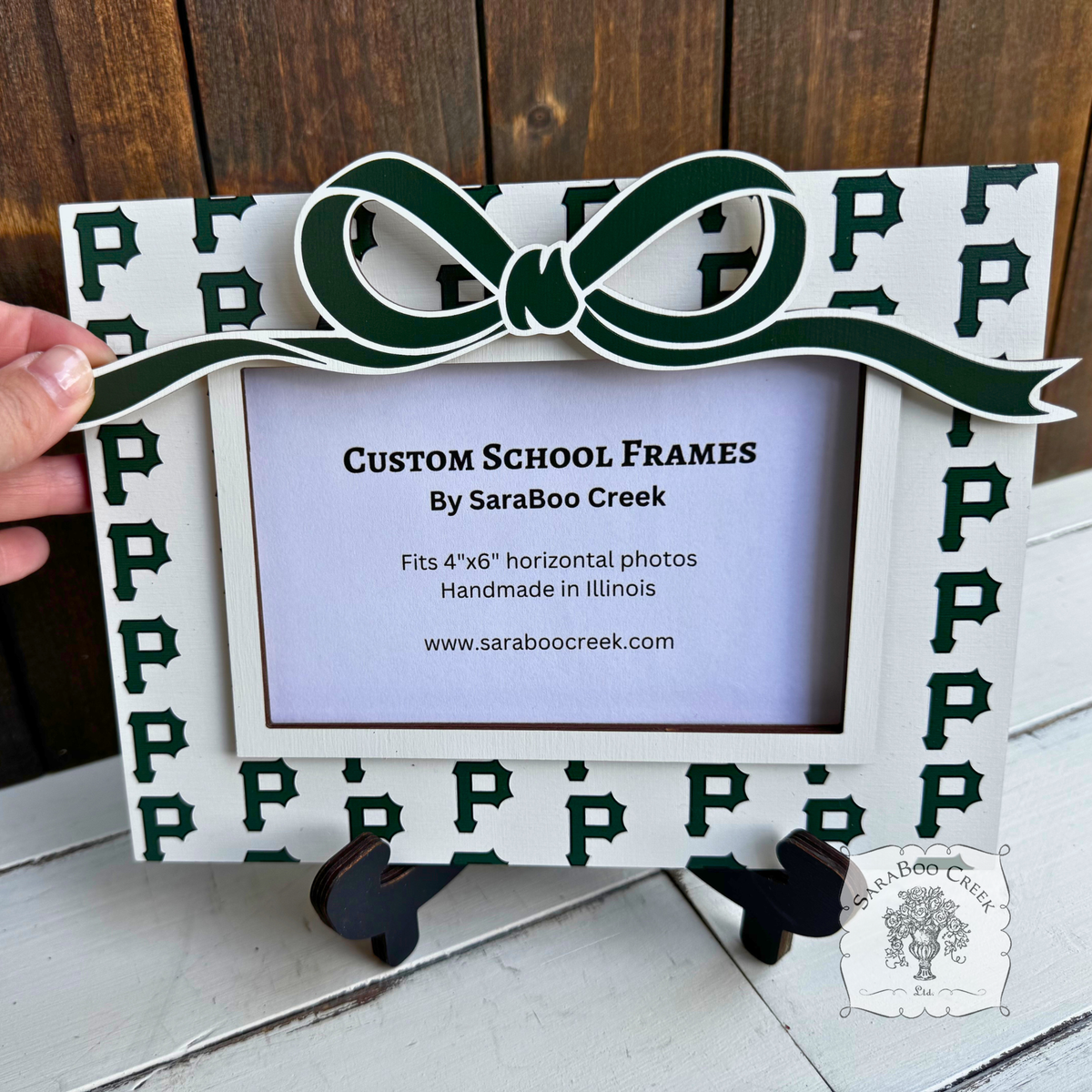 Custom School Logo Picture Frame w/ Easel