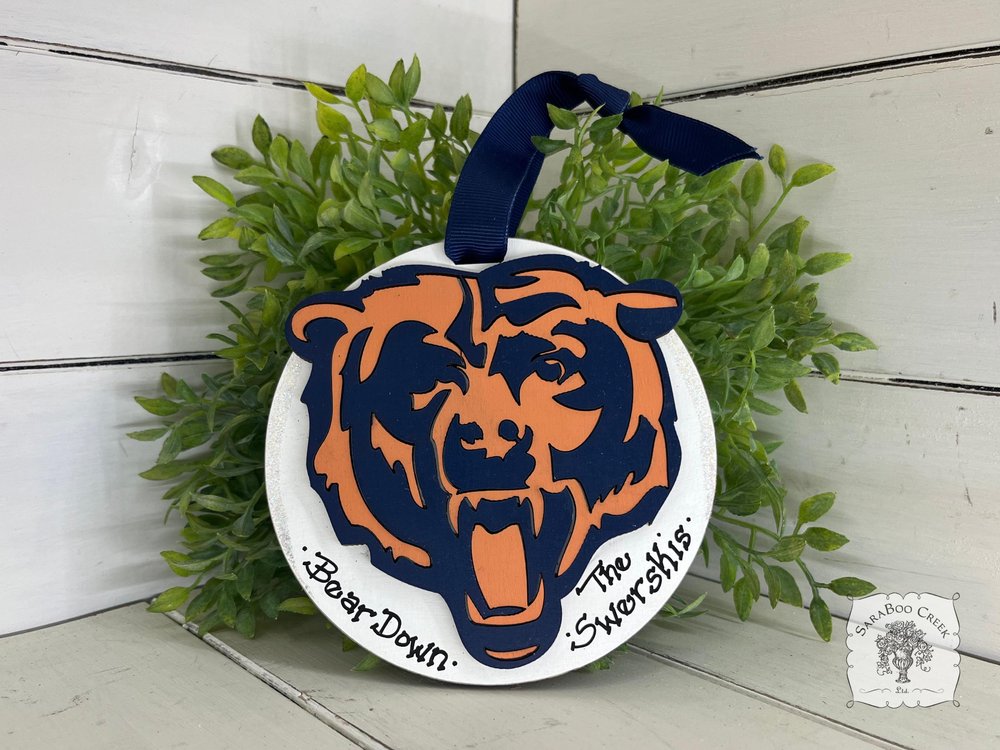 Chicago Bears Ornament - Personalized Bears Logo Bears Fan Gift