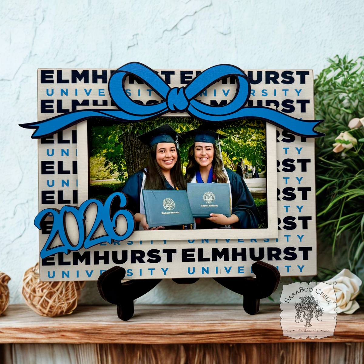 Custom School Logo Picture Frame w/ Easel