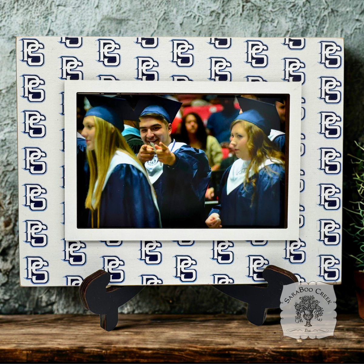 Custom School Logo Picture Frame w/ Easel