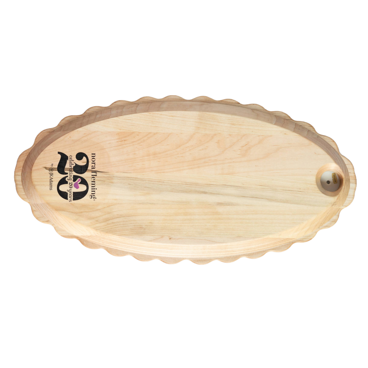 Nora Fleming Maple Scalloped Anniversary Board