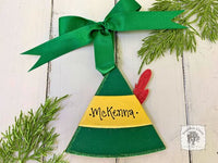 Christmas Elf Hat Ornament - Personalized Buddy the Elf Cap