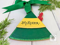 Christmas Elf Hat Ornament - Personalized Buddy the Elf Cap
