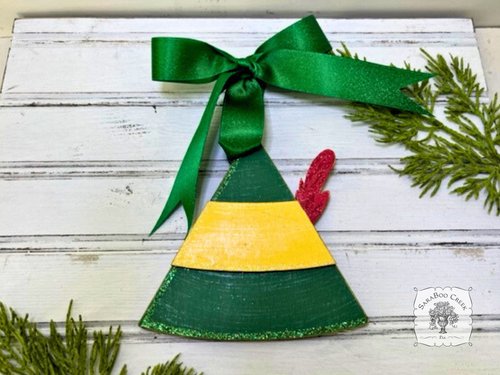 Christmas Elf Hat Ornament - Personalized Buddy the Elf Cap