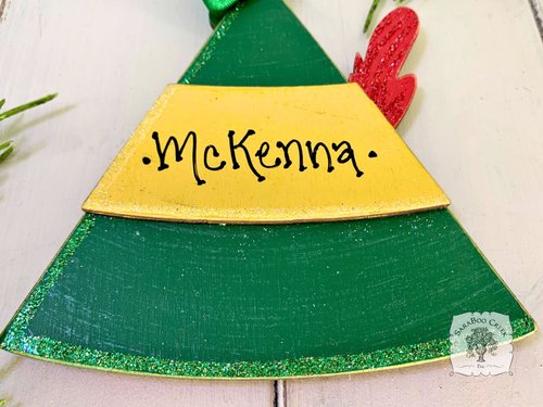 Christmas Elf Hat Ornament - Personalized Buddy the Elf Cap
