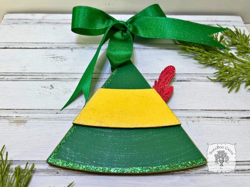 Christmas Elf Hat Ornament - Personalized Buddy the Elf Cap