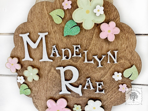 Floral Two Name/Word Sign