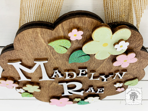 Floral Two Name/Word Sign