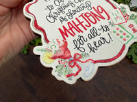 Mahjong 'Christmas Cheer' Wood Christmas Ornament