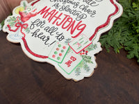 Mahjong 'Christmas Cheer' Wood Christmas Ornament