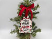 Mahjong 'Christmas Cheer' Wood Christmas Ornament