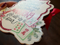 Mahjong 'Christmas Cheer' Wood Christmas Ornament