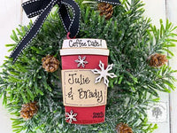 Coffee Latte Cup Ornament - Personalized Coffee Gift