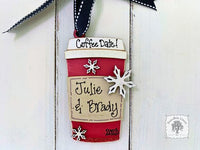 Coffee Latte Cup Ornament - Personalized Coffee Gift