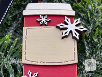 Coffee Latte Cup Ornament - Personalized Coffee Gift