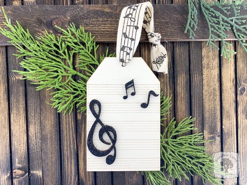 Music Note Shipping Tag Ornament