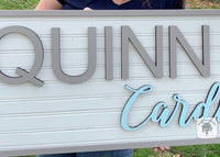 Rectangle Thin Framed Two Name Sign