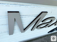 Rectangle Thin Framed Two Name Sign